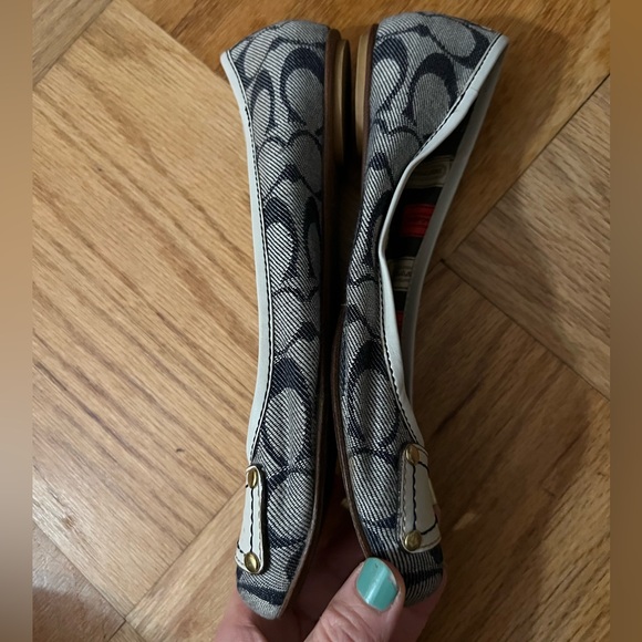 Coach Blue Turnlock Cotte Flats - Picture 6 of 9